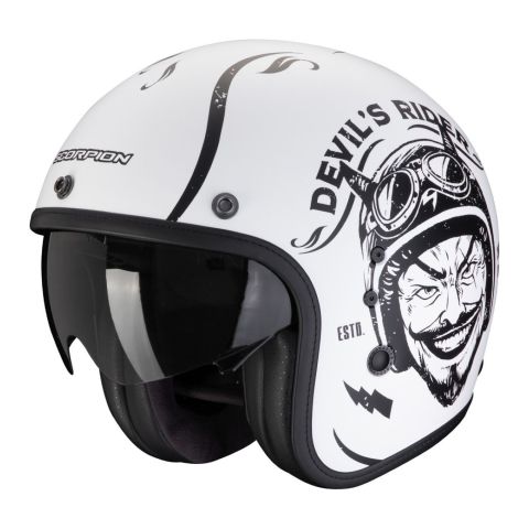 Casco Scorpion Belfast Evo Romeo Bianco Opaco-nero