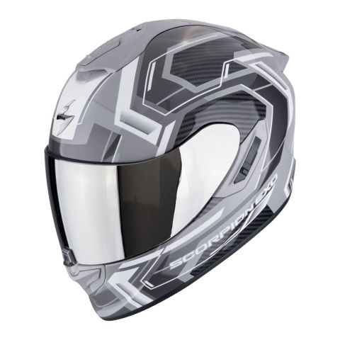 Casco Scorpion Exo-1400 Evo Ii Air Linart Grigio-bianco