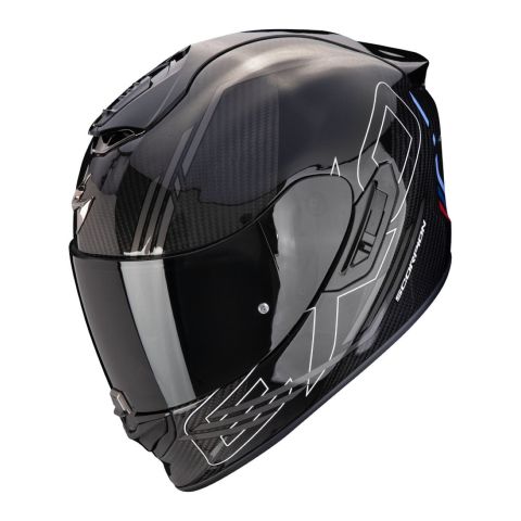 Casco Scorpion Exo-1400 Evo Ii Carbon Air Reika Nero-argento-blu