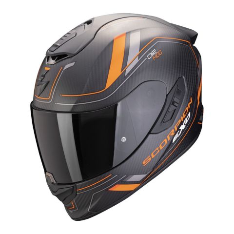 Casco Scorpion Exo-1400 Evo Ii carbon Air Mirage Nero-arancia