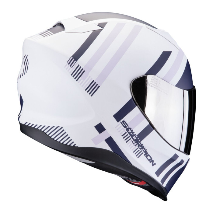 Casco Scorpion Exo-520 Evo Air Banshee Bianco Opaco-blu-pur