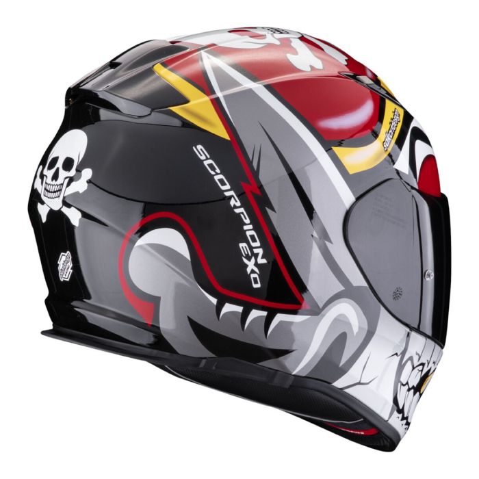 Casco Scorpion Exo-491 Pirate Rosso