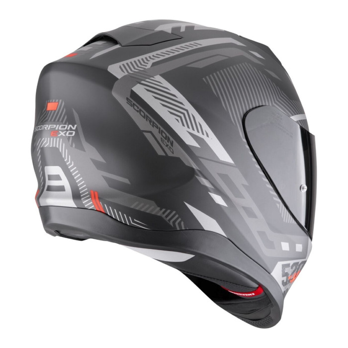Casco Scorpion Exo-520 Evo Air Ranka Nero Opaco-argento-r