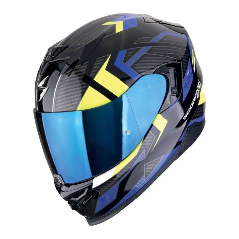 Casco Scorpion Exo-520 Evo Air Sensus Nero-blu-giallo Neon