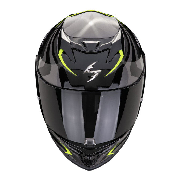 Casco Scorpion Exo-520 Evo Air Terra Nero-argento-giallo
