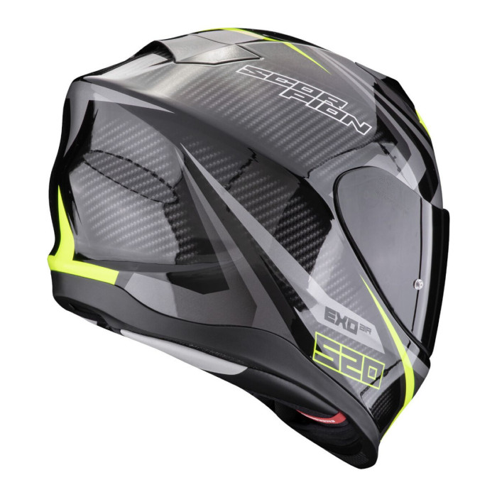 Casco Scorpion Exo-520 Evo Air Terra Nero-argento-giallo