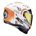 Casco Scorpion Exo-520 Evo Air Titan Bianco-arancia