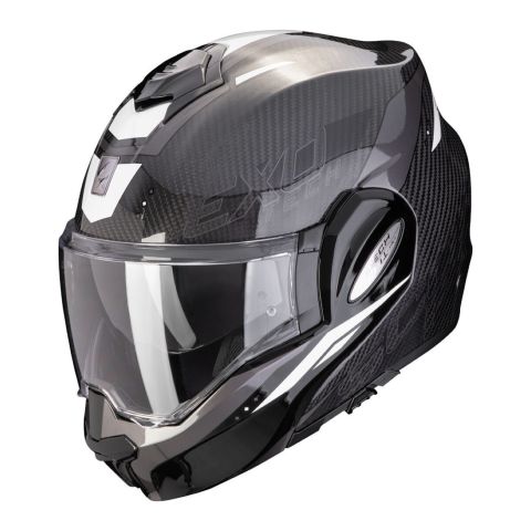 Casco Scorpion Exo-tech Evo Carbon Rover Nero-bianco