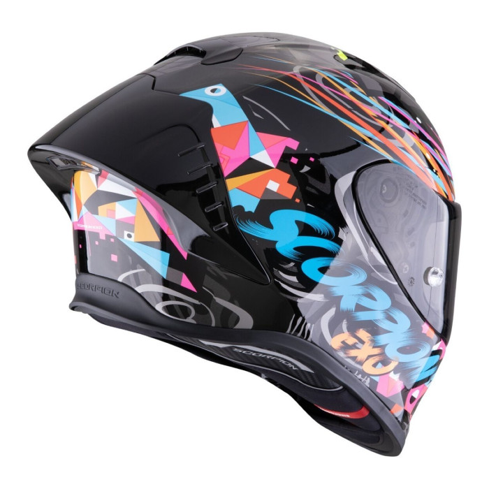 Casco Scorpion Exo-r1 Evo II Air Savage Nero-blu-rosa