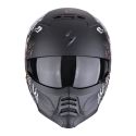 Casco Scorpion Exo-combat Ii Genesis Nero Opaco-bianco-or