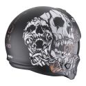 Casco Scorpion Exo-combat Ii Genesis Nero Opaco-bianco-or