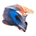 Casco Scorpion Vx-22 Air Beta Blu Opaco-arancia