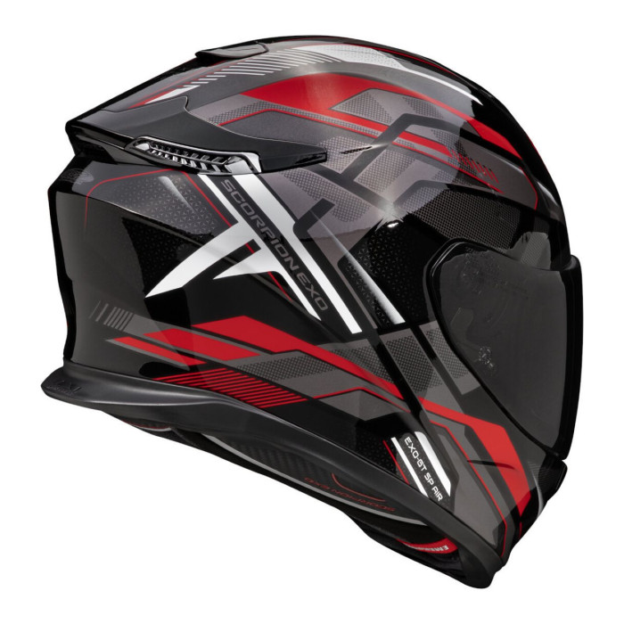 Casco Scorpion Exo-gt Sp Air Augusta Nero-grigio-rosso