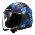 Casco Jet Ls2 Of600 Copter Ii Kanji Blue