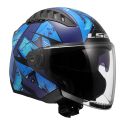 Casco Jet Ls2 Of600 Copter Ii Kanji Blue
