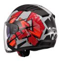 Casco Jet Ls2 Of600 Copter Ii Kanji Light Grey