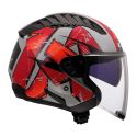 Casco Jet Ls2 Of600 Copter Ii Kanji Light Grey