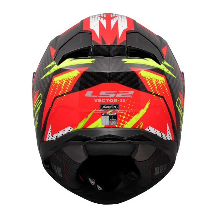 Casco Integrale Ls2 Ff811 Vector II Carbon Tantic Red H-v Yellow