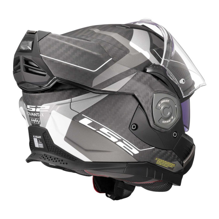 Casco Ribaltabile Ls2 Ff901 Advant X Carbon Horizon Silver Grey
