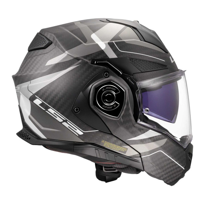 Casco Ribaltabile Ls2 Ff901 Advant X Carbon Horizon Silver Grey