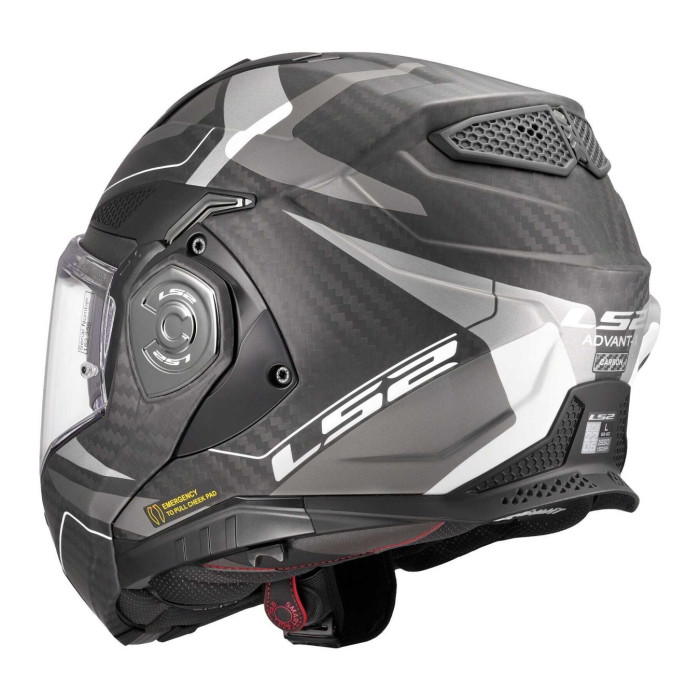 Casco Ribaltabile Ls2 Ff901 Advant X Carbon Horizon Silver Grey
