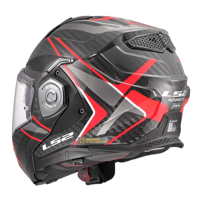Casco Ribaltabile Ls2 Ff901 Advant X Carbon Future II Red