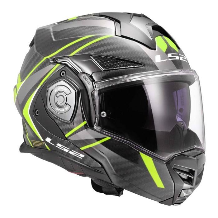 Casco Ribaltabile Ls2 Ff901 Advant X Carbon Future II H-v Yellow