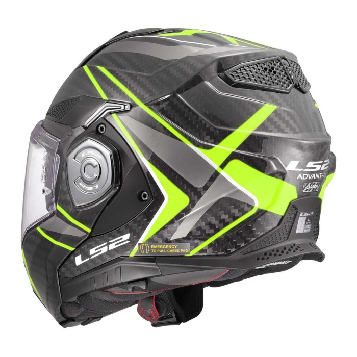 Casco Ribaltabile Ls2 Ff901 Advant X Carbon Future II H-v Yellow