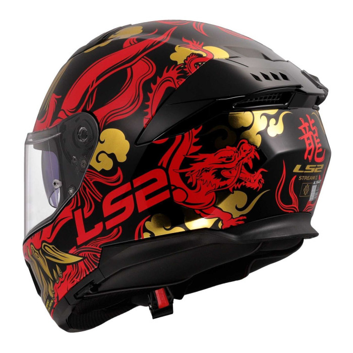 Casco Integrale Ls2 Ff808 Stream II Drako Black Red