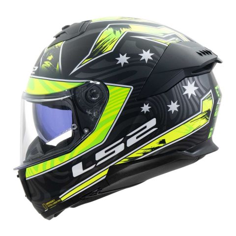 Casco Integrale Ls2 Ff808 Stream II Galdam Black H-v Yellow