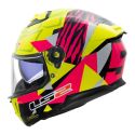 Casco Integrale Ls2 Ff808 Stream II Tiger H-v Yellow Pink