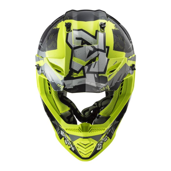 Casco Off Road Ls2 Mx437 Fast II Mini Crusher Black Yellow