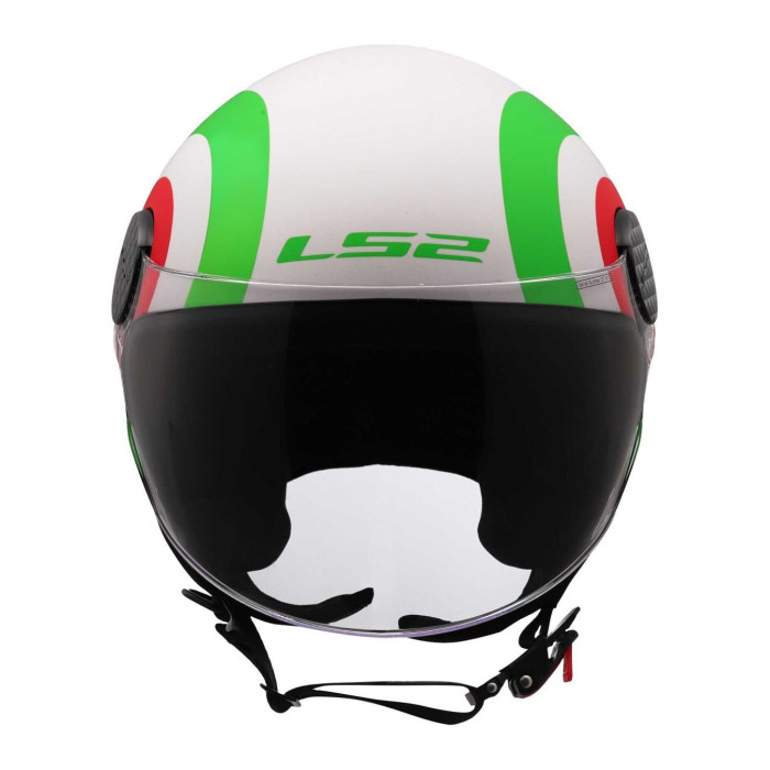 Casco Jet Ls2 Of558 Sphere Lux II Urby White Green Red