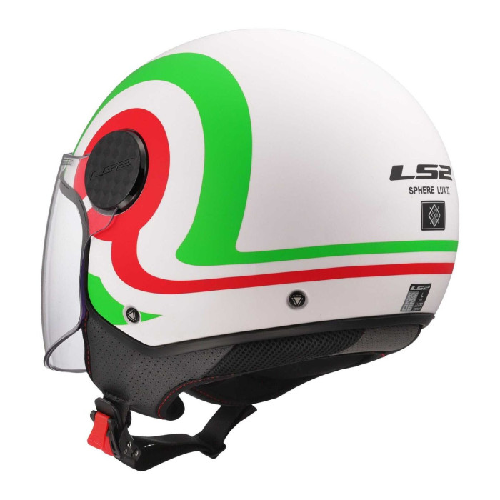 Casco Jet Ls2 Of558 Sphere Lux II Urby White Green Red