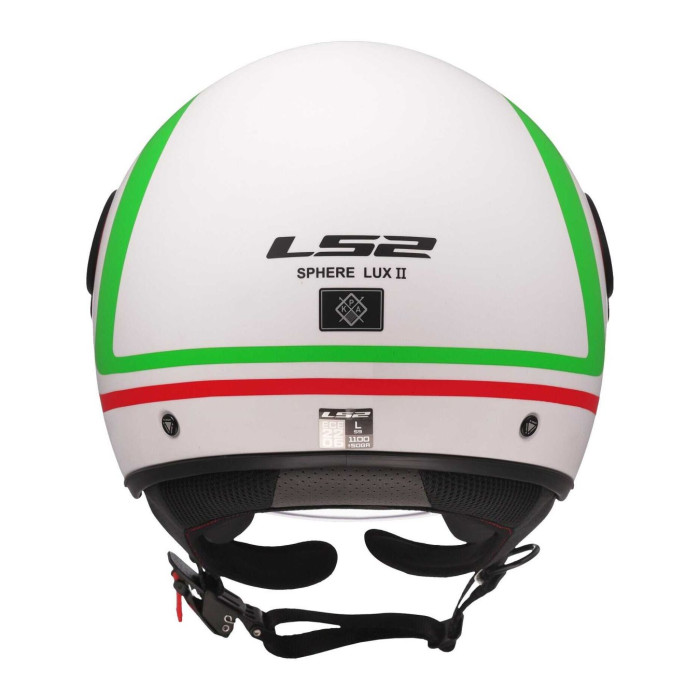 Casco Jet Ls2 Of558 Sphere Lux II Urby White Green Red