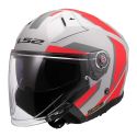 Casco Ls2 Of603 Infinity Ii Focus 06 Grey Red