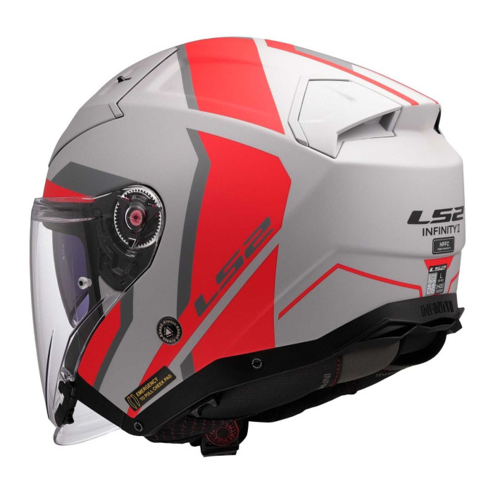 Casco Ls2 Of603 Infinity Ii Focus 06 Grey Red