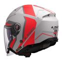 Casco Ls2 Of603 Infinity Ii Focus 06 Grey Red