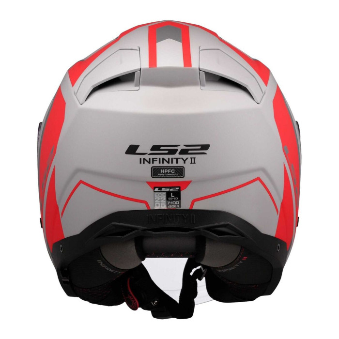 Casco Ls2 Of603 Infinity Ii Focus 06 Grey Red