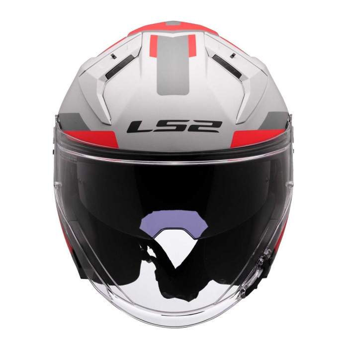 Casco Ls2 Of603 Infinity Ii Focus 06 Grey Red