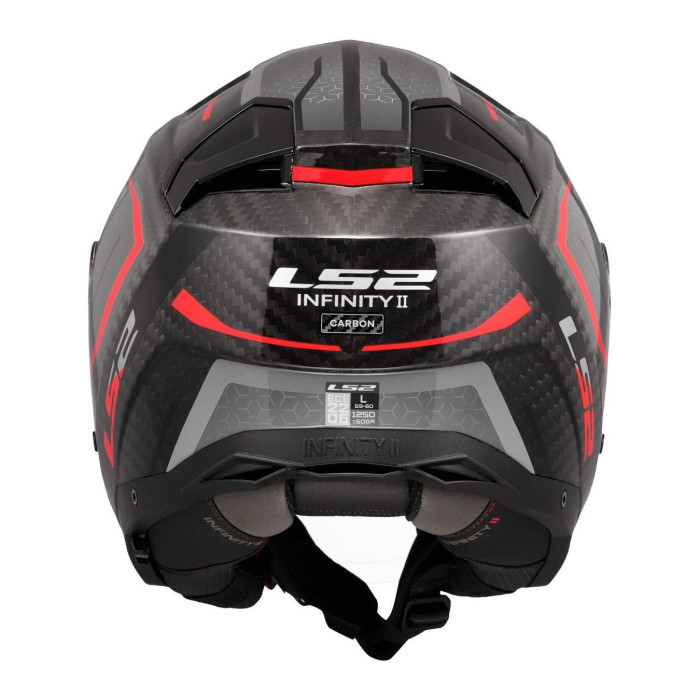 Casco Jet Ls2 Of603 Infinity Ii Carbon Urus Red
