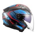 Casco Jet Ls2 Of603 Infinity Ii Carbon Urus Blue Red
