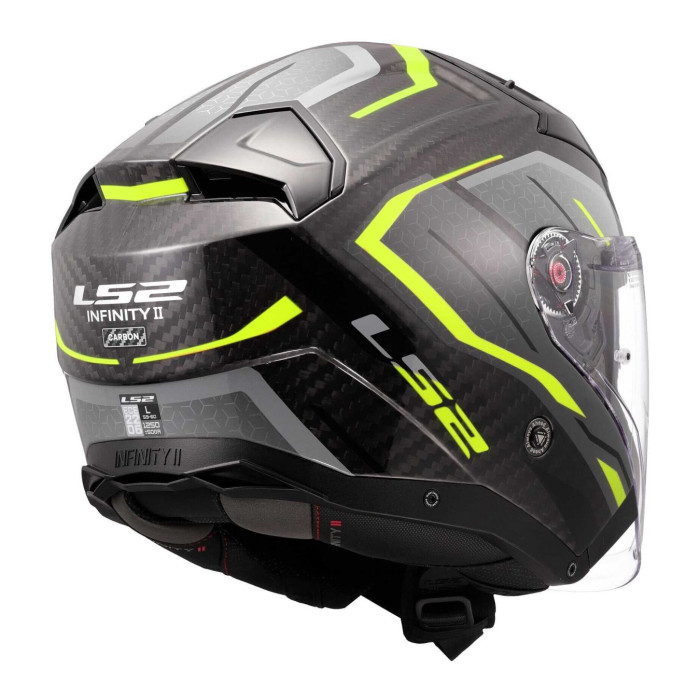 Casco Jet Ls2 Of603 Infinity II Carbon Urus H-v Yellow