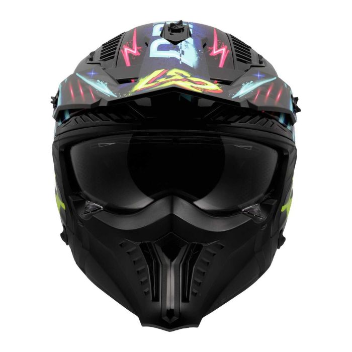 Casco Jet Ls2 Of606 Drifter Rayz Black Blue