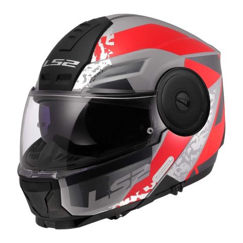 Casco Modulare Ls2 Ff902 Scope II Oxyd Grey Red