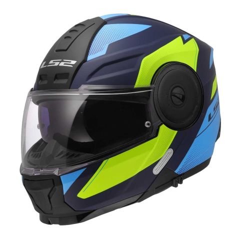 Casco Modulare Ls2 Ff902 Scope II Duria Blue H-v Yellow
