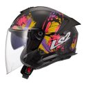 Casco Jet Ls2 Of618 Verso Ii Wingz Black Yellow