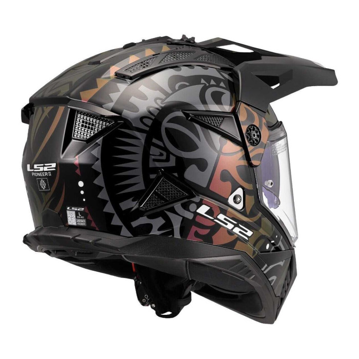 Casco Adventure Ls2 Mx702 Pioneer II Rangi Black