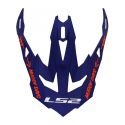 Frontino Ls2 Per Casco Mx700 Cargo Blue Fluo Orange