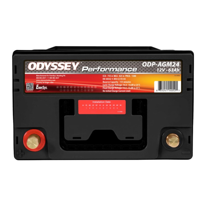 Batteria Odyssey Odp-agm24 (ex 24-725) Agm Performace Auto 63 Ah.
